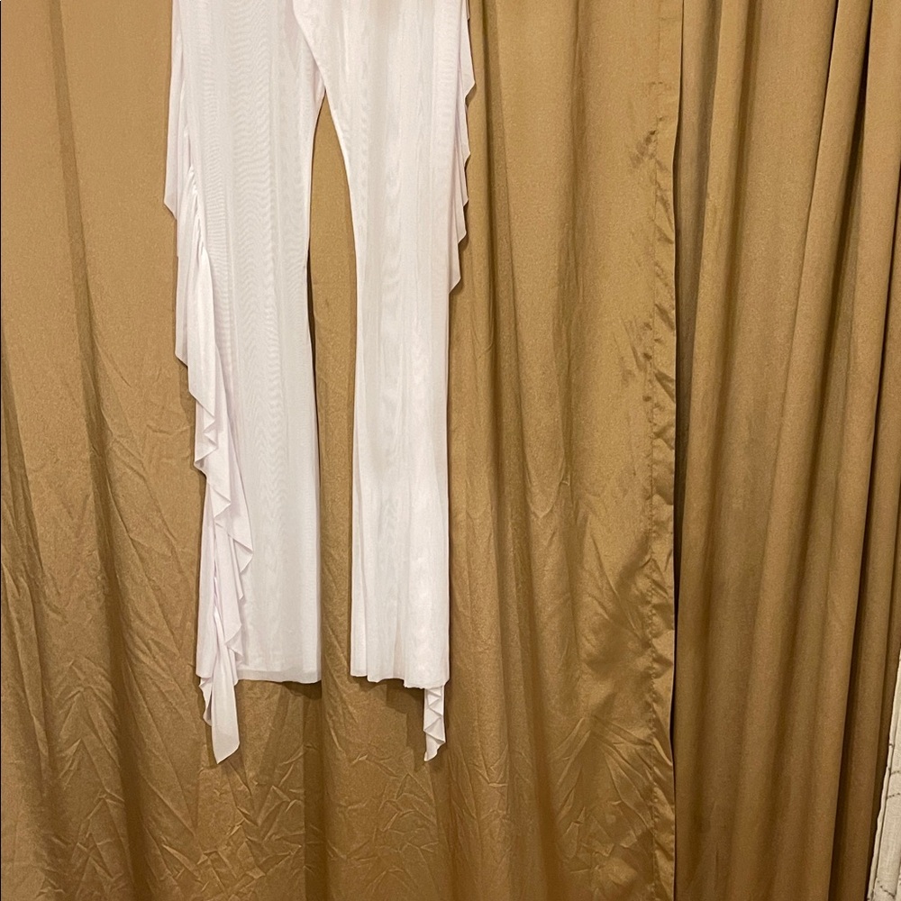 White Ruffled Pants - Picture 9 of 9